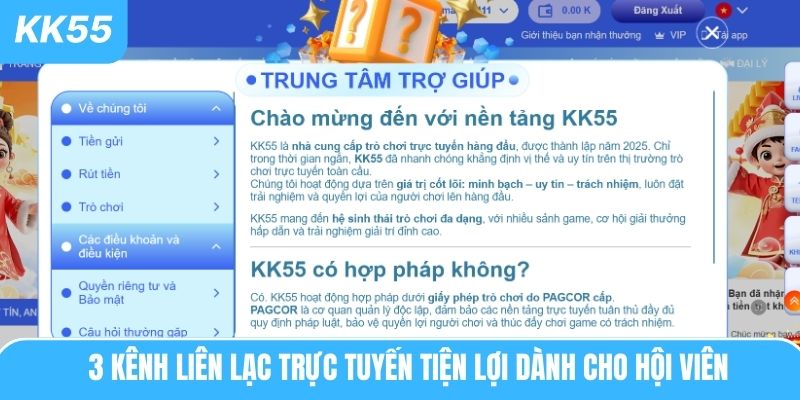 3 kênh liên lạc trực tuyến tiện lợi dành cho hội viên